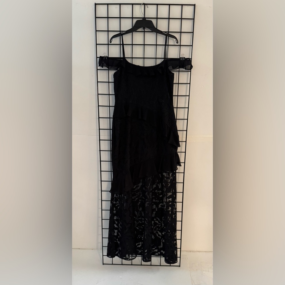 ML Monique Lhuillier Lace Overlay Evening Dress - Picture 4 of 7